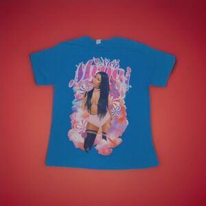 Nicki Minaj 2015 The Pinkprint Tour Shirt Mens Large Blue Graphic Concert Tee